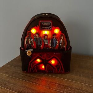 Loungefly Stranger Things Group Portrait Light-Up Mini Backpack NWT